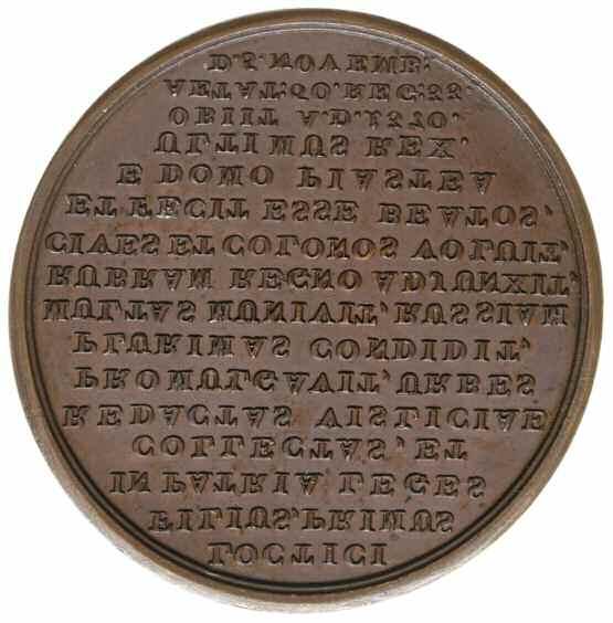 oryginalnymi stemplami; Aw: Popiersie trzy-czwarte w lewo, u góry CASIMIRUS MAGNUS; Rw: Napis w 16