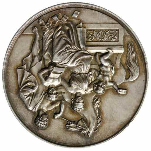 925 POMORZE 925. Szczecin; medal z 2. połowy XIX wieku autorstwa E. Weiganda (aw.) i F. W. Kullricha (rw.