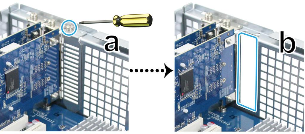 Dodatkowa karta sieciowa Serwer FlashStation wyposażony jest w jedno gniazdo PCIe x8.