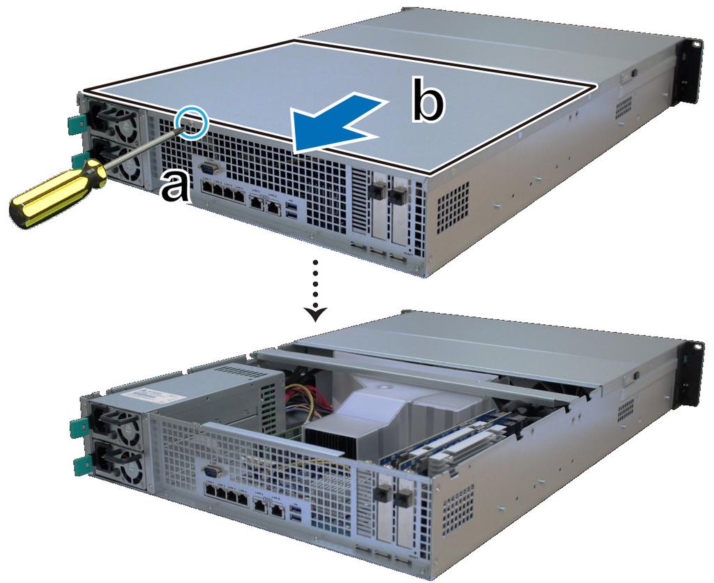 Dodawanie modułu pamięci RAM Opcjonalny moduł Synology RAM jest zaprojektowany jako rozszerzenie pamięci dla serwera FlashStation.