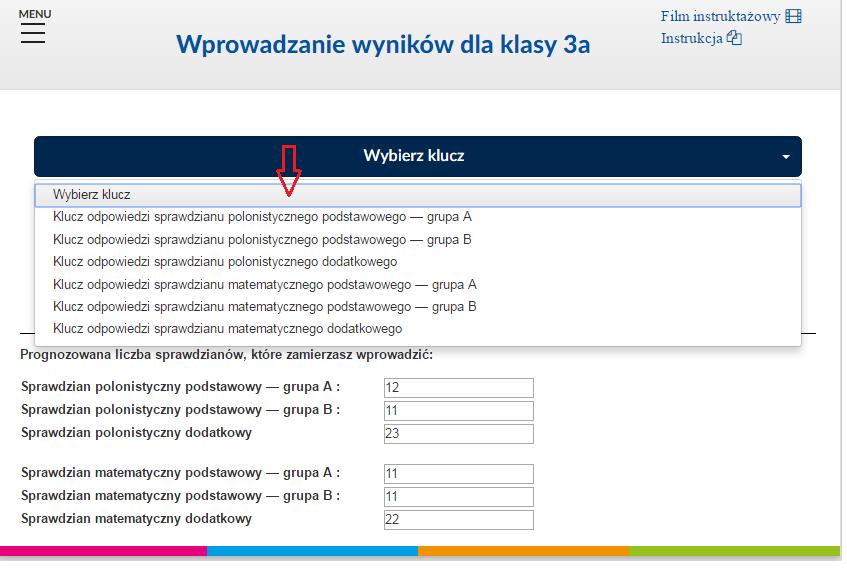 Podaj liczbę sprawdzianów, które przeprowadziłeś w swojej klasie. Zatwierdź przyciskiem Zapisz.