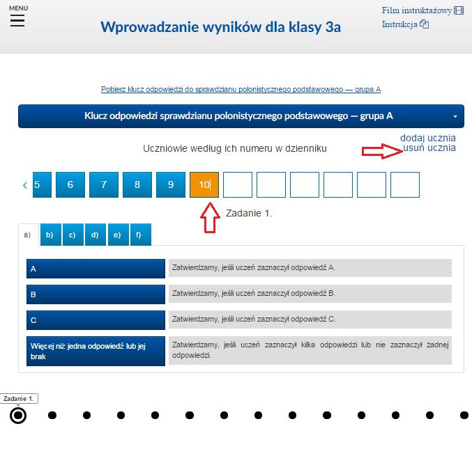 5. Jeśli się pomylisz, możesz usunąć wybrane okienko z numerem ucznia.