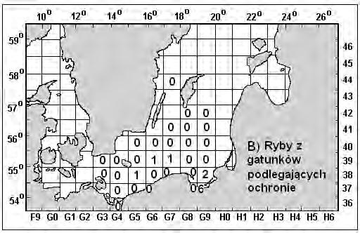 statystycznych ICES. rybaków łodziowych stosujących narzędzia pułapkowe w płytkich wodach (0-10 m głębokości) południowej części Zatoki Gdańskiej, głównie koło Wisłoujścia (rys. 1B).