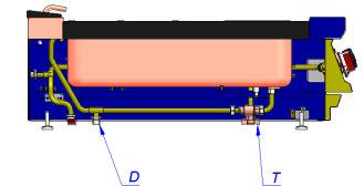 Rys. 1 montaż na podstawie MB C-przyłącze elektryczne D-przyłącze rury spustu wody ½ cala T- zawór spustu wody SZANOWNY KLIENCIE.