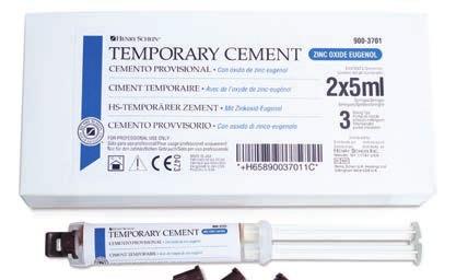 KOMPOZYTY, MATERIAŁ WIĄŻĄCY, CEMENTY, MASY 130 PLN Temporary Cement Non-Eugenol automix cement tymczasowy bez eugenolu Tymczasowy cement HS bez eugenolu to tymczasowy materiał uszczelniający i