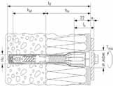 MOCOWANIA RAMOWE 181 DANE TECHNICZNE Thermax 8 i 10 Typ Art- Nr Wiertło-Ø Głębokość wiercenia Długość użytkowa Głębokość kotwienia Średnica zaślepki-ø Klucz Wkręt do płyt wiórowych, śruba metryczna,