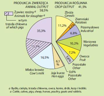 Sektor rolno-spożywczy produkcja towarowa w Polsce W strukturze towarowej