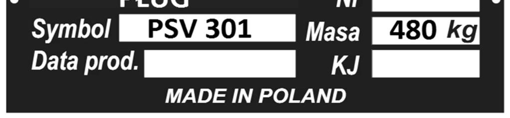datę produkcji, E. masę urządzenia, F. znak kontroli jakości, G.
