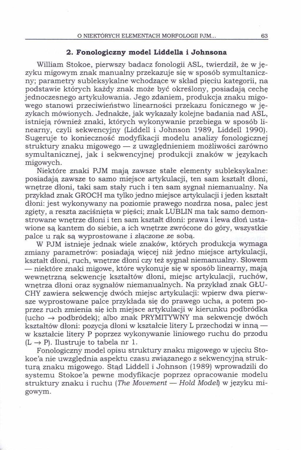o NIEKTÓRYCH ELEMENfACH MORFOLOGII PJM... 63 2.