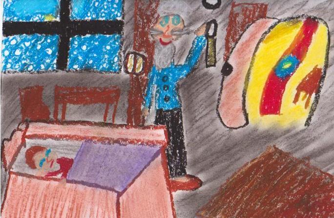 When Grandpa finished his story, Piotrek was already fast asleep. He hung the lamp back in the doorway and it immediately stopped shining.