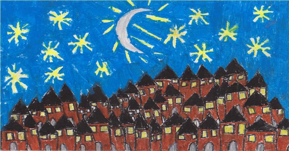 One cold, winter night, a bright moon surrounded by millions of stars was shining over a Silesian town.