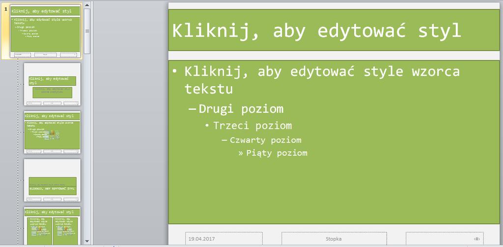 [6/23] PowerPoint Rysunek 11. Ustalenie formatu tła we wzorcu slajdu głównego Jak już mówiliśmy wcześniej, zmiany formatów na slajdzie głównym we wzorcu mają wpływ na wszystkie slajdy prezentacji.