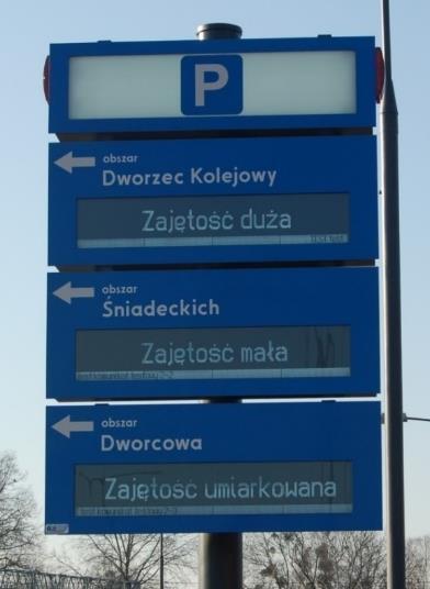 kamery CCTV Predykcja zatłoczenia miejsc parkingowych Dedykowana aplikacja dla kierowców z nawigacją do