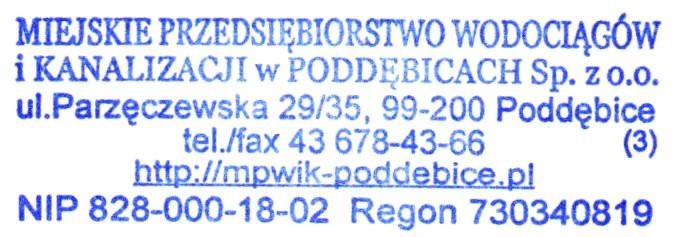 Przedmiot zamówienia: Dostawa materiałów wodociągowych i kanalizacyjnych na potrzeby zamawiającego, zgodnie z załącznikiem Nr 1. 3. Termin realizacji zamówienia: od 02.03.2016 r. do 11.03.2016 r. 4.