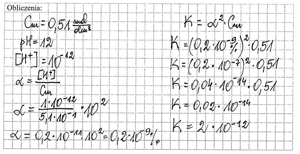 20 Sprawozdanie z egzaminu maturalnego 2017 W rozwiązaniach bardzo często pojawiały się teŝ błędy rachunkowe, szczególnie wskazujące na brak umiejętności wykonywania działań na potęgach. Przykład 8.