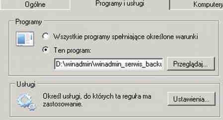 4. Nazwy archiwum dla procesu backupu danych Uwaga!!! Podczas wykonania procesu backupu przeprowadzane jest kasowanie poprzednich kopii.