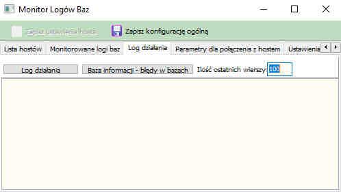 Log z działania serwisu zapisywany jest w podkatalogu logi w pliku: log_monitor_ubazy_noe.