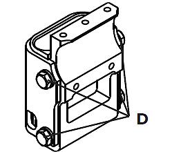Opzioni - Spondine Fig. 38 ITALIANO. Montaggio a. Spingere le guide esterne del bracciolo nella sede montata sul telaio della carrozzina. b. Il bracciolo si bloccherà automaticamente in posizione. 2.