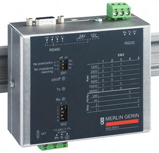 Konwetey ACE909-2 Konwete RS 232 / RS 48 PE003 Funkcja Konwete ACE909-2 jest używany do połączenia komputea głównego (maste) / centalnego wyposażonego w pot szeegowy typu V24/RS 232, jako standadowej