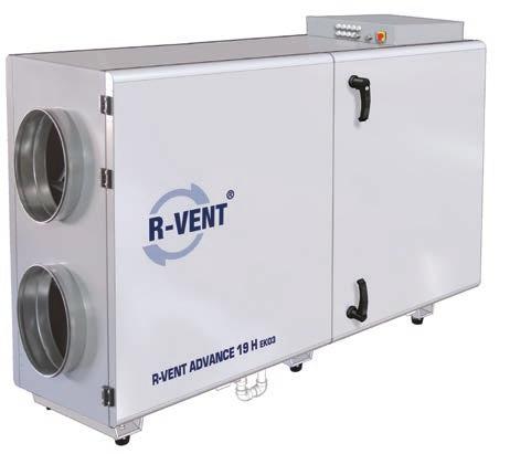 R-VENT ADVANCE 19 HE / HW EKO3 Wymiary centrali [mm] 70 400 1245 400 331 331 106 1800 141 800 P-TOUCH TOP EKO3 S-TOUCH Dane techniczne centrali ADVANCE 19 HE EKO3 ADVANCE 19 HW EKO3 Maksymalny pobór