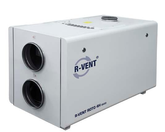R-VENT ROTO 4 HE / HW EKO3 Wymiary centrali [mm] 30 610 200 1000 40 560 P-TOUCH TOP EKO3 S-TOUCH Dane techniczne centrali ROTO 4 HE EK03 ROTO 4 HW EK03 Maksymalny pobór prądu [kw/ A] 1,47/7,66