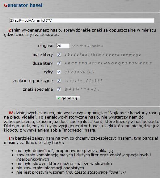 Bonus: dobre hasło! http://www.