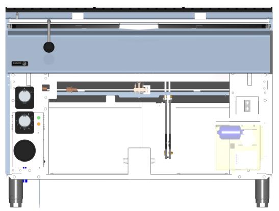 d. Ustaw sterowanie powietrzem w zależności od rodzaju gazu. e. Zakręć dolną zaslepkę pilota. f. Zamontuj panel frontowy. 4.