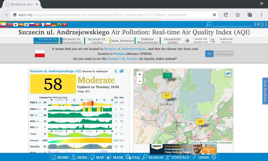 Informacje o jakości powietrza??? Uwaga! Niewiarygodne informacje dotyczące jakości powietrza w województwie zachodniopomorskim!