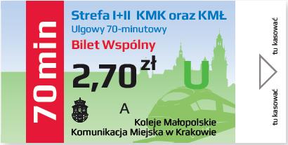 Załącznik nr 3 WZORY BILETÓW 70-MINUTOWYCH SPRZEDAWANYCH PRZEZ MIEJSKIE PRZEDSIĘBIORSTWO KOMUNIKACYJNE S.A. W KRAKOWIE 1.