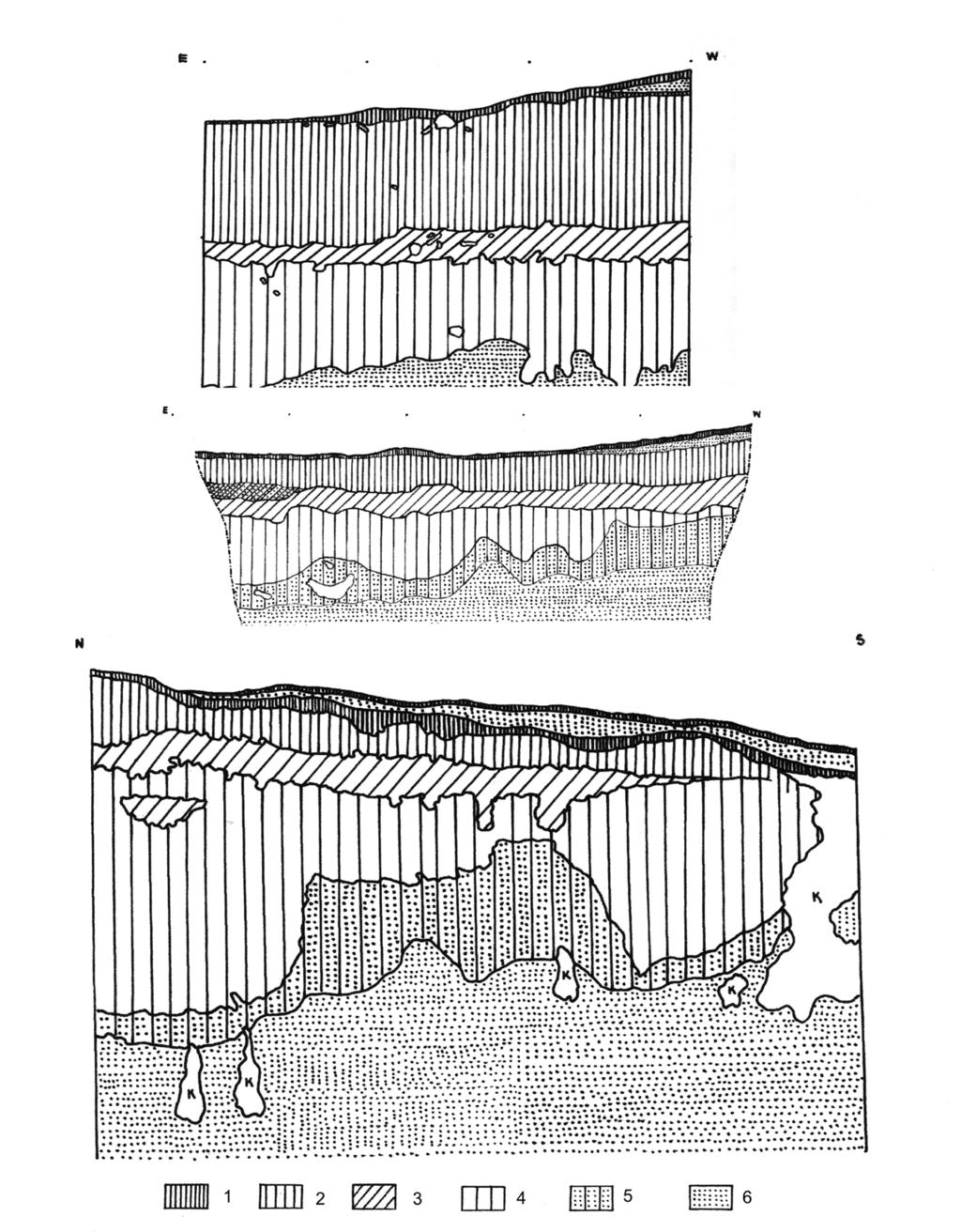 Materiały ceramiczne kultury niemeńskiej... 41 Rycina 3. Pianki, wykop II. Przekrój stanowiska.