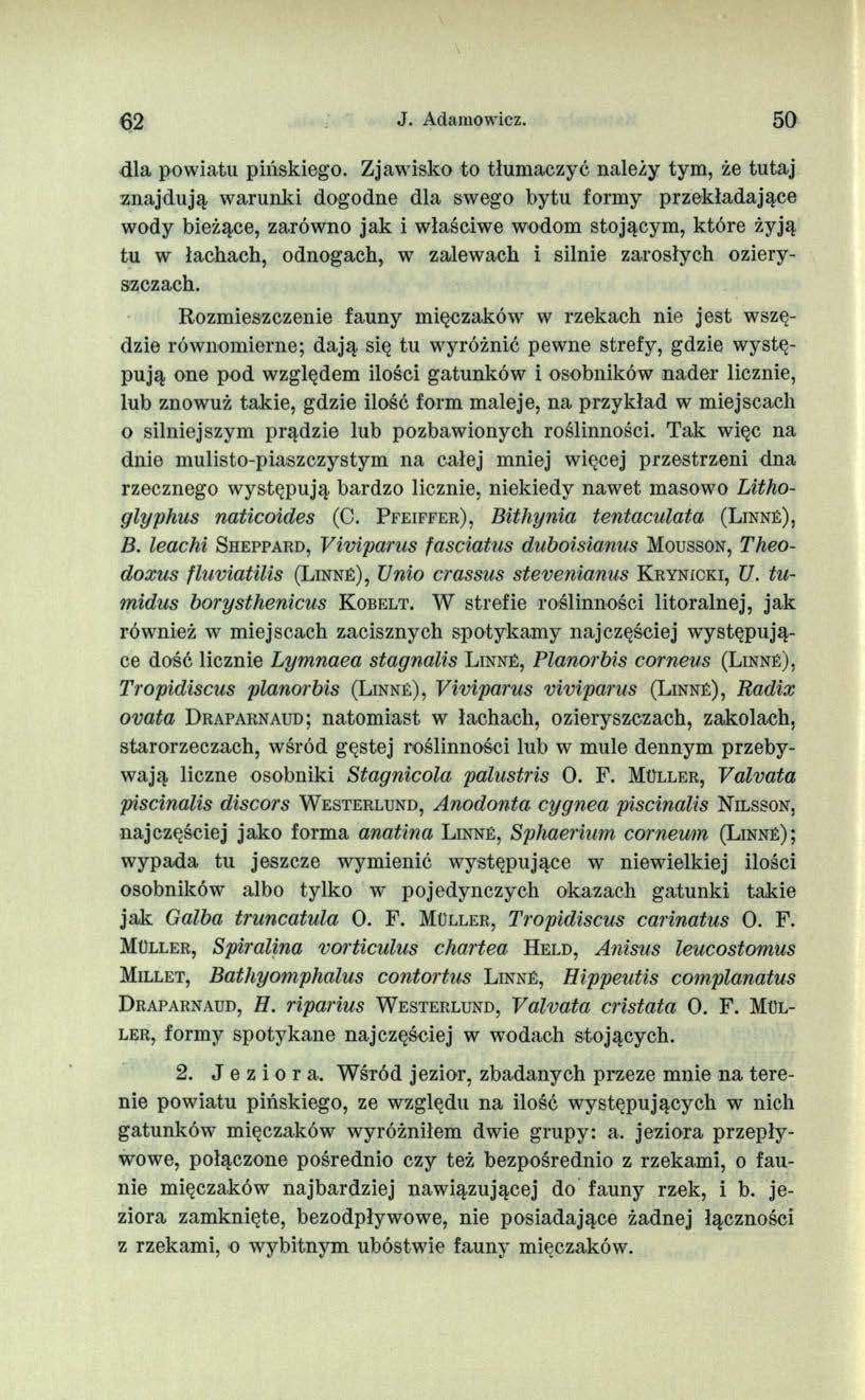 62 J. Adamowicz. 50 dla powiatu pińskiego.