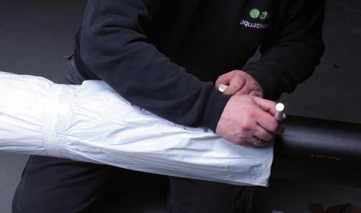 3 MONTAŻ Mufa aquatherm ISO 3. Oznaczanie pozycji mufy termokurczliwej 3.