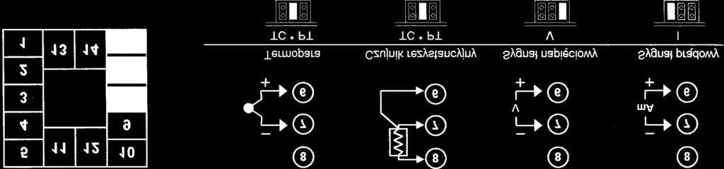 E5CK REGULATOR TEMPERATURY OMRON Zaciski Zasilanie zewnętrzne Sygnał wejściowy 100-240 VAC, 50/60 Hz -15%.