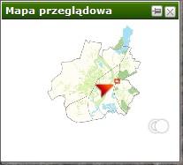 Obsługa mapy Widok (4/9) Mapa przeglądowa Przycisk aktywuje miniaturową mapkę poglądową pokazującą