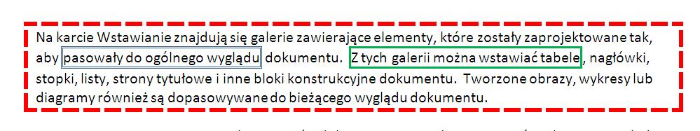 Obramowanie i cieniowanie (obramowanie) - przykład Dowolne