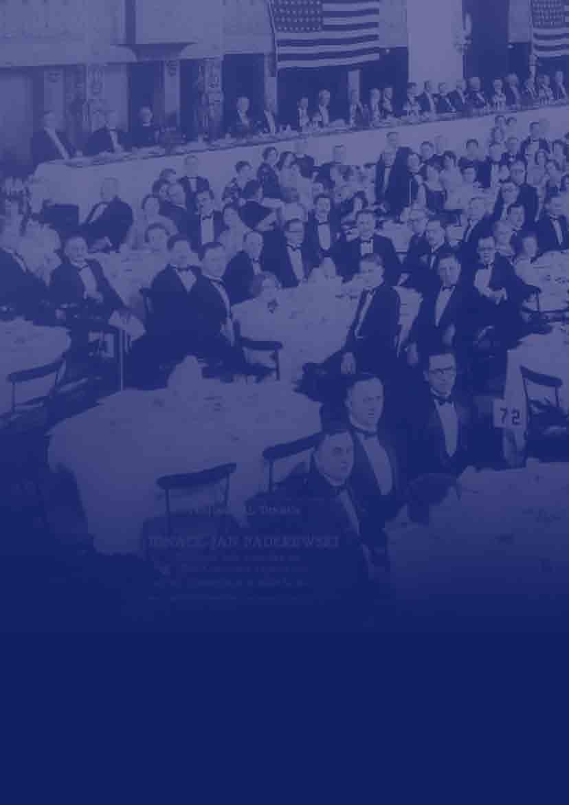 uroczyste przyjęcie ku czci Ignacego Jana Paderewskiego zorganizowane przez Fundację Kościuszkowską w hotelu Commodore w nowym Żywy Pomnik tadeusza Kościuszki Jorku, 16. maja 1928 r.
