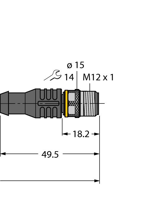 Akcesoria - okablowanie RKC8T-2/TXL 6625142 Przewód podłączeniowy, złącze żeńskie M12, proste, 8-pinowe, długość: 2 m; materiał otuliny: PUR, czarny; certyfikat culus; dostępne również inne długości