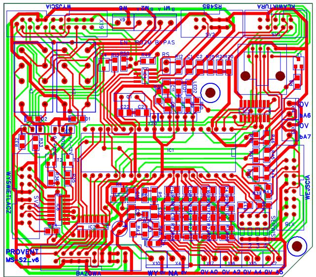 Wyświetlacz serwisowy Terminator transmisji RS- 485 Protokół transmisji RS-485 Gniazdo RJ45 manipulatora RM4 Manipulator RM4 Kolejność pinów złącza IDC10 układu transmisji RS-485: 1 zasilanie