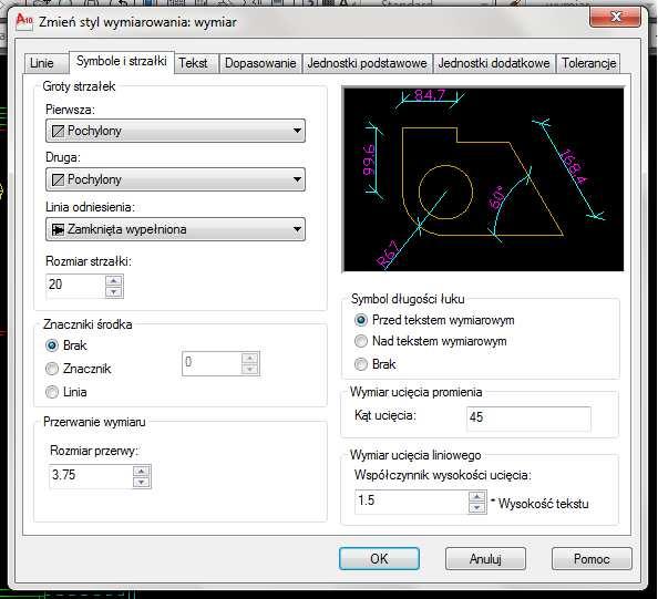 INSTRUKJA KOMPUTEROWA z Rysunku technicznego i geometrii wykreślnej W zakładce symbole i