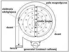 Analizatory Analizator cyklotronowy (ICR) pozwala określić wartość m/z dla danego jonu przez wzbudzenie go falami radiowymi o danej częstotliwości w komorze cyklotronowej analizator składa się z
