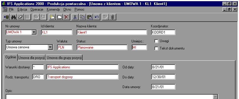 wypełnione wartością domyślną przez system przy zapisywaniu danych jeśli nie wpiszemy własnego kodu nowej umowy.