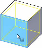 Tworzenie wydrążonego modelu W tej procedurze użyjemy narzędzia Skorupa, aby utworzyć wydrążone pudełko. 1.