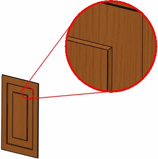 Listwy profilowe Listwy profilowe wokół krawędzi drzwi wykorzystują operacje wyciągnięcia szkicu, wyciągnięcia wycięcia oraz lustra.