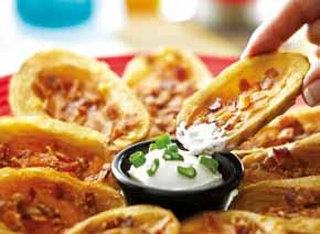 Loaded Potato Skins, dania z grilla z oryginalnym sosem Jack Daniel s i amerykański klasyk - Long Island Iced Tea.