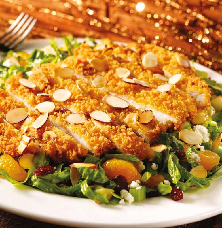 Almond-Crusted Chicken Salad z u p y, o w o c e m o r z a & Fridays Shrimp Chimichurri Salmon ZUPY FRENCH ONION SOUP 15 ZŁ Zupa cebulowa zapiekana z grzanką oraz serami Mozzarella i Parmezan.