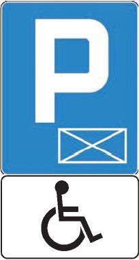 Miejsca postojowe Miejsca dla pojazdów osób niepełnosprawnych: Oznakowane będą znakami pionowymi D-18a wraz z tabliczką T- 24 oraz