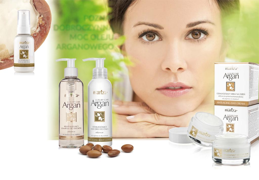 ARGAN LUXURY CARE Odmładzający krem na dzień odżywczoprzeciwzmarszczkowy 4 Wzmacnia struktury podporowe skóry, poprawia jej nawilżenie, elastyczność i napięcie.