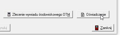 Aby wywiad został wysłany, należy na liście podświetlić odpowiednią pozycję i wybrać przycisk Wyślij w prawym dolnym