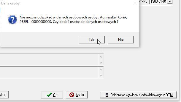 5. Realizacja wywiadu bez zlecenia dla nowej rodziny: Aplikacje Kalipso oraz SD Helios umożliwiają również, realizację wywiadu w sytuacji gdy, w programie Helios nie są jeszcze założone poszczególne