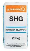 GP CS I wg PN-EN 998-1 Uziarnienie: 0-0,1 mm Grubość warstwy do: 1 mm Zużycie: 0,85 kg/m²/1 mm Wapno wapniowe CL 90 KFP Wapienna zaprawa szpachlowa Paroprzepuszczalna zaprawa szpachlowa na bazie